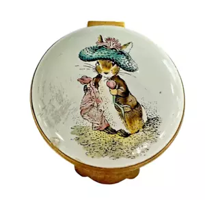 CRUMMELS BEATRIX POTTER ENAMEL TRINKET BOX WITH BUNNY - Picture 1 of 9