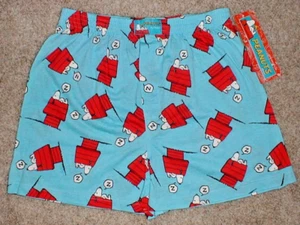 Peanuts Snoopy Boxershorts mit dekorativer Box auf Hundehaus 'Z' blau Herren klein neu - Bild 1 von 3