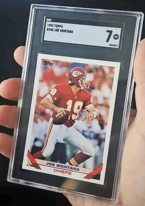 Joe Montana 1993 Topps #340 SGC 7 casi nuevo - Chiefs - Imagen 1 de 2