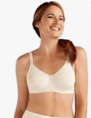 Sutiã Amoena Mastectomia Annette 44028 44DDD Underwire Off White Marfim Bolsos Novo - Imagem 1 de 4