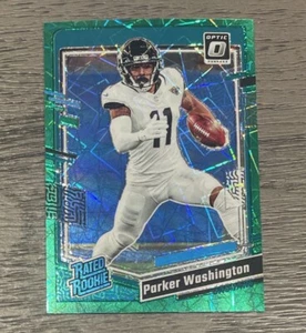 2023 Donruss Optic Rated Rookie Green Velocity Prizm Parker Washington (RC) SSP - Bild 1 von 2