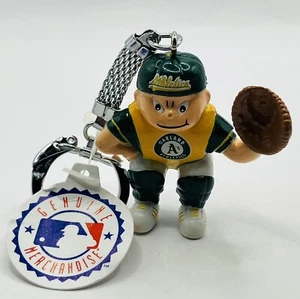 VINTAGE Oakland A's Keychain Rubber Lil' Sports Brat MLB Key Ring - NEW - Picture 1 of 1