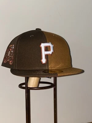 NEW ERA MENS 59FIFTY SPLIT PITTSBURGH PIRATES 76TH WS PTCH HAT SIZE 7 NWT - Image 1 of 4
