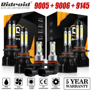 6X White LED Headlight Fog Bulbs For Chevy Silverado 1500 2500 3500 HD 2003-2006 - Picture 1 of 24