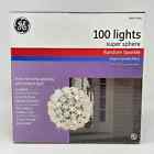GE Clear Lights Hanging Sphere Light Display Warm White LED Sparkle 6 Inch Ball