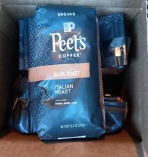 5 Pks Peets Coffee Italian Roast Ground Coffee Dark 10.5 Oz (SEE PICS)  (0014)
