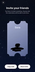 Sora 2 Invite Code (OPEN AI INVITE CODE SORA 2 FAST DELIVERY! - Picture 1 of 1