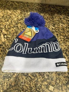 Columbia Beanie Polar Powder II Omni Heat O/S Violett/Lila/Marineblau (Neu mit Etikett) - Bild 1 von 5