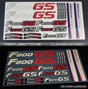 Reflective decals stickers graphic set for BMW F800GS Laminated red - Picture 1 of 7