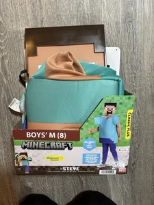 Minecraft Steve Classic Plus Halloween Costume SZ Med (8) Disguise NIP 3 pc - Picture 1 of 3
