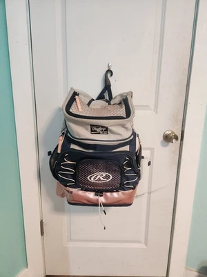 Bolsa/Mochila Equipo Rawlings Niñas Azul/Rosa/Blanco Softbol, Bolsa de Bate Foto 1 de 4
