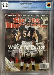 CGC 9.2 2/5/07 NEWSSTAND Brian Urlacher Bears Football Sports Illustrated - Picture 1 of 2