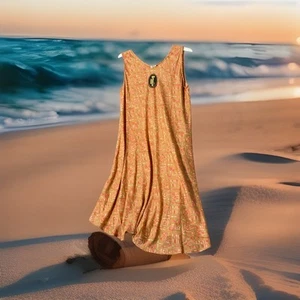 Shoreline ärmellos Strand Schwimmen Cover Up Einheitsgröße hübsch Sommer orange rosa - Bild 1 von 9