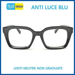occhiali da lettura da vista da donna neutri con filtro anti luce blu neri moda - Foto 1 di 4