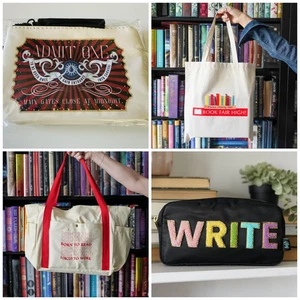 Litjoy Exclusive Tote Book Bag Makeup Pencil Pouch NEW MWT You Choose - Picture 1 of 7