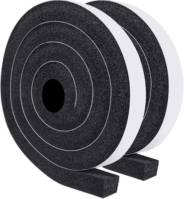 Foam Strips with Adhesive 1 Inch Wide X 1 Inch Thick Neoprene Weather Strippin - Image 1 of 4