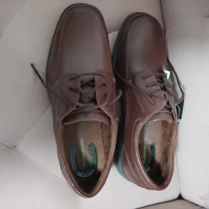 Scarpe Oxford Nunn Bush New Comfort Gel Uomo 11 W Pelle Marrone 83890-64 - Foto 1 di 8
