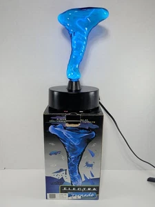 Vintage LumiSource Blue Electra Mini Tornado Glass Sculpture Electra Plasma Lamp - Picture 1 of 22