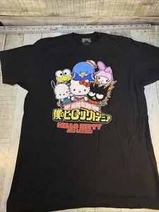 Camiseta My Hero Academia Hello Kitty and Friends Hombre Mediana Anime Crossover - Imagen 1 de 4