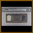 India 100 Rupees, 1967 P-62b Sig# 76 Water Dams PMG 64 EPQ Unc