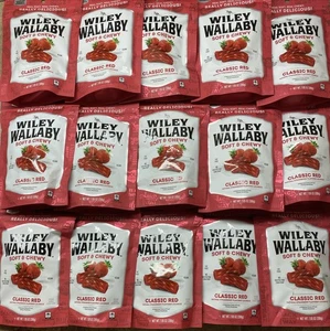 15 BAGS Wiley Wallaby Australian Style Classic Red Gourmet Licorice 7oz Candy - Picture 1 of 7
