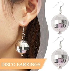 Disco Ball Crystal Sparkle Drop Dangle Earrings Gift s N4K5 - Picture 1 of 13