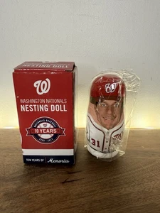 NIB Ryan Zimmerman Bryce Harper Max Scherzer nesting doll Nationals SGA - Picture 1 of 2