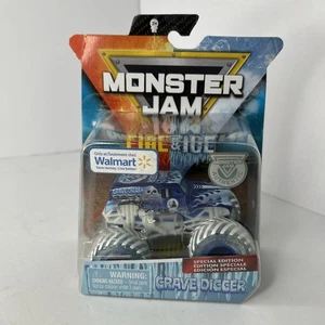 2019 Spin Master Monster Jam Fire & Ice Grave Digger Walmart Exclusive 1:64 - Picture 1 of 7