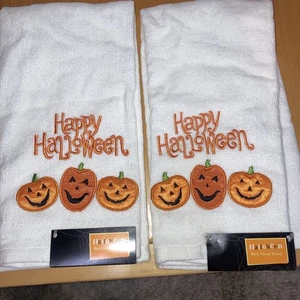 2er Set Neu mit Etikett Happy Halloween Handtücher - Bild 1 von 1