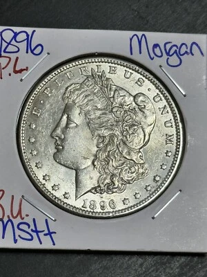 1896 P Morgan Silver Dollar PL Proof Like Gem BU Uncirculated MS+ Coin (Raw14275 - Image 1 of 2