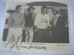 WOW! Signed TITO JACKSON "The Jacksons" 8x10 Photo "To Subway Love Peace 1989" - Picture 1 of 5