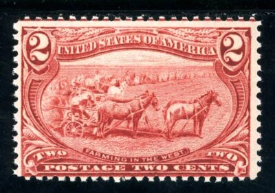 USAstamps Unused FVF US 1898 Trans-Mississippi Farming Scott 286 OG MNH  - Image 1 of 2