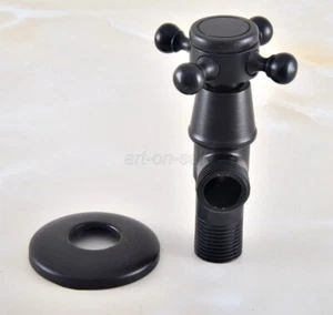 1pcs Oil Rubbed Bronze 1/2"malex 1/2" male Brass Bathroom Angle Stop Valve - Picture 1 of 7