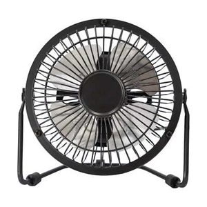 4 inch Personal Metal USB Powered Desktop Fan Black - Picture 1 of 10
