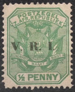 SG226 1900  ½ d TRANSVAAL Wagon with One Shaft  Coat of Arms V.R.I. Overprint HH - Picture 1 of 2