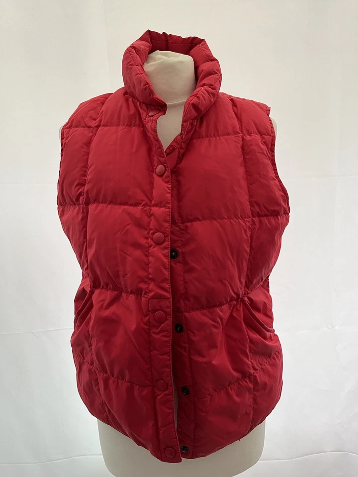 Lands End Women's Pink Down Quilted Gilet Size 6/8 - Image 1 of 4