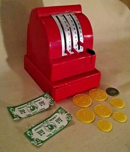 TOY CASH REGISTER AMSCO HONG KONG FAKE PLAY MONEY TOM THUMBS COIN BELL LEVER. - Picture 1 of 8