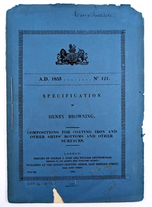 1854 Royal Patent Document For Ship Bottom Paint Eyre And Spottiswoode London - Picture 1 of 6
