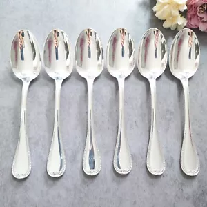 Christofle Malmaison Silverplate Flatware Dessert Spoon 6pcs Excellent - Picture 1 of 17