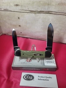 CASE XX Olive Drab Canoe Knife, 62131 SS, Jigged Bone Handle NEW - Picture 1 of 4
