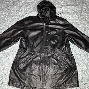Beautiful Wilsons Leather Men's Black Leather Zip Up Jacket Size XL RN 69426 - Picture 1 of 11