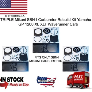 MIKUNI TRIPLE Carb Rebuild Kit YAMAHA XL XLT 1200 GP1200R GPR1200 XL1200 XLT1200 - Picture 1 of 1