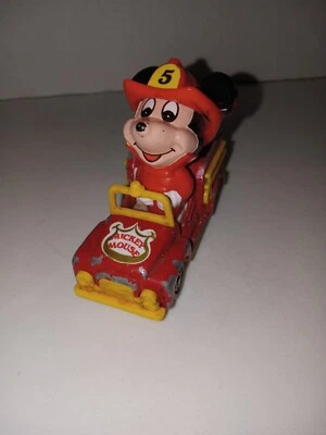 VINTAGE Disney's MICKEY MOUSE 🔥 Fire Engine Truck Fire , Diecast 1:64 - Image 1 of 4