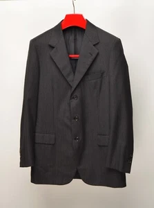 BRIONI "PALATINO" Black Pinstripe Wool 3Btn Blazer IT 48R / UK,US 38R Jacket - Picture 1 of 13
