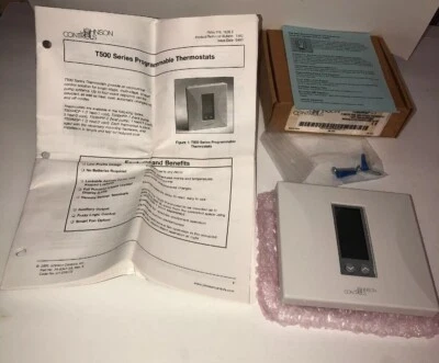 JOHNSON CONTROLS, T500MSP-1, PROGRAMMABLE 24V THERMOSTAT, 2H/2C-RARE-SHIPS N 24H - Image 1 of 4