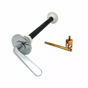 Long Reach Toilet Handle Extended Cistern Lever 350mm HQ Chrome Finish - Picture 1 of 7