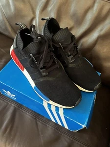 Adidas Originals NMD R1 Primeknit Mens Trainers Core Black UK Size 11, OG box - Picture 1 of 11