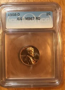 1958 d wheat penny MS67 Price Reduced - Picture 1 of 2