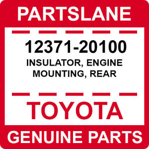 12371-20100 Toyota OEM Genuine INSULATOR, ENGINE MOUNTING, REAR