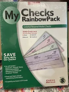 MySoftware MY RAINBOW PACK Check Refills ~300 Checks for home/office ~NEW - Picture 1 of 4